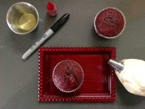 Bloody Bullet Hole Cupcakes