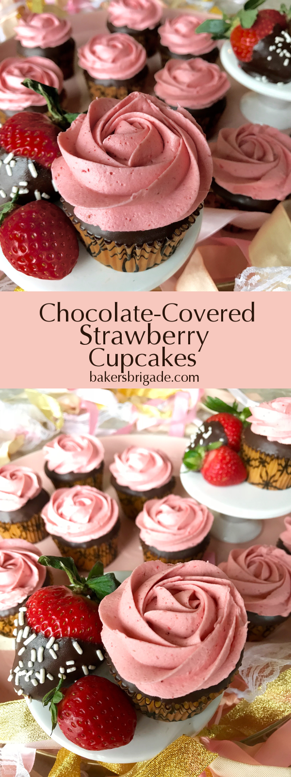 Chocolate Covered Strawberry Cupcakes With Real Strawberries