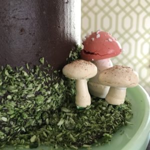 Edible Coconut Moss Woodland Cake Meringue Mushrooms Faux Bois Chocolate