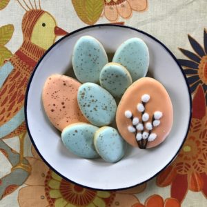 Pussy Willow Speckled Egg Cookies