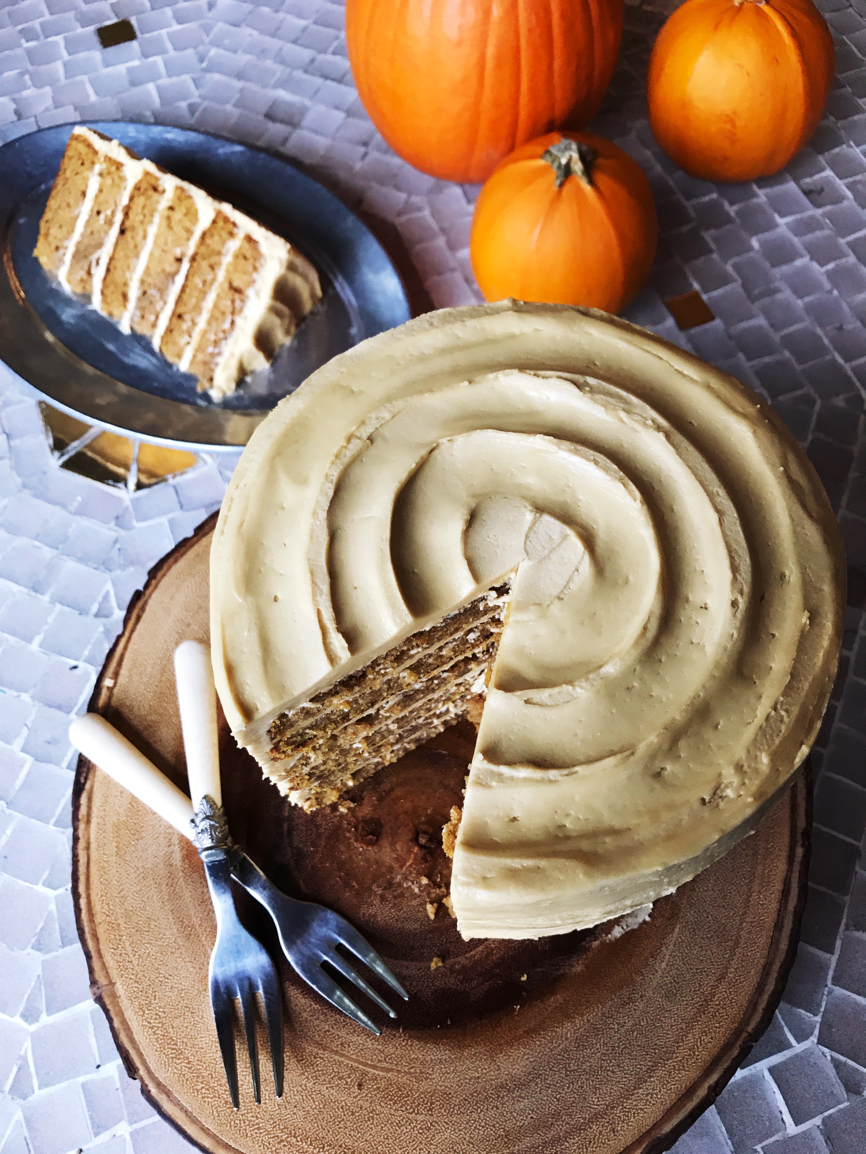 Pumpkin Cake With Molasses Cream Cheese Frosting – Bakers Brigade