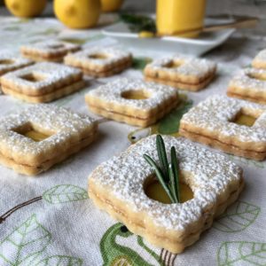 Lemon-Rosemary Linzer Cookies