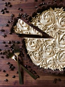 Dark Chocolate Tart with Espresso Whipped Cream