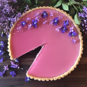 Violet Lilac Panna Cotta Tart